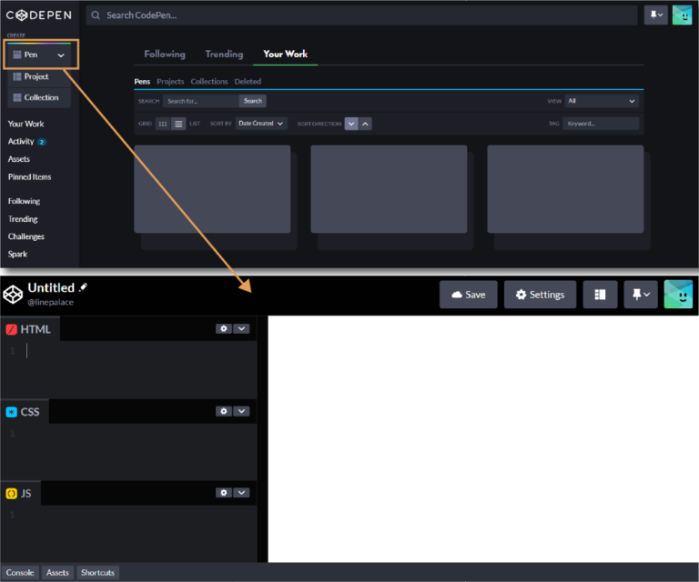 Codepen Ui coding菜鳥必備 線上程式編輯器codepen - 具象化LinePalace